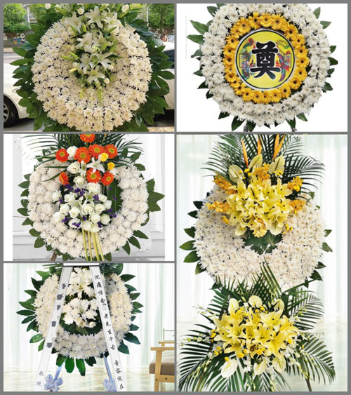四川广安前锋区虎城镇花圈速递